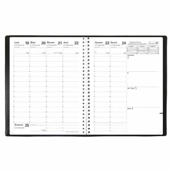 Cheap RETIF Agenda 2023 Pr Sident Spiral Noir 21X27Cm
