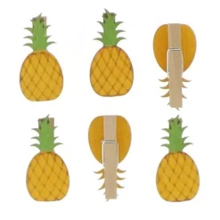 Discount RETIF Ananas Clips En Bois 6X4,5Cm - Par 6