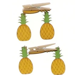 Discount RETIF Ananas Clips En Bois 6X4,5Cm - Par 6