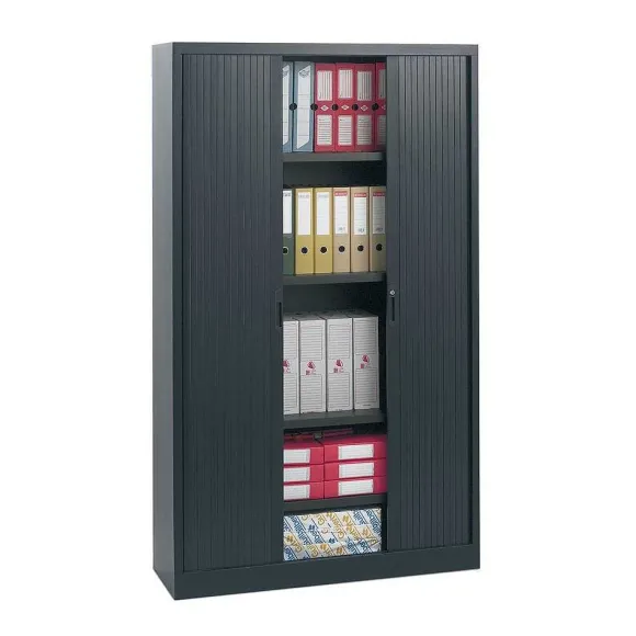 Cheap RETIF Armoire De Bureau Rideaux Noire H198Cm X L102Cm