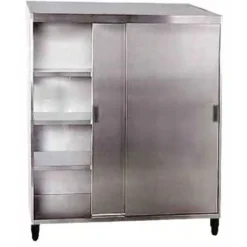 New RETIF Armoire De Rangement Inox Portes Coulissantes Et Toit Inclin L 1200Mm