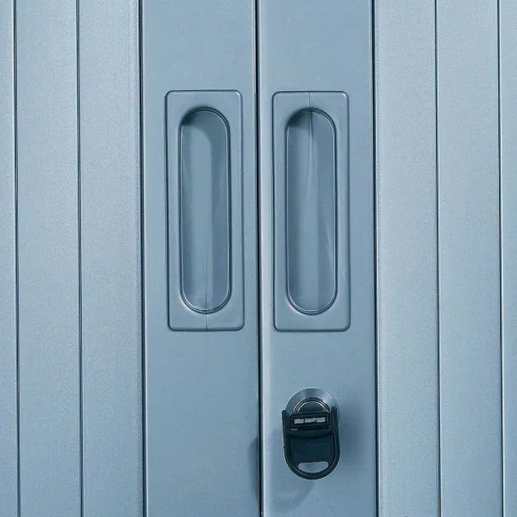 Best RETIF Armoire Monobloc Fun 2 Tab. Blanc Rideaux Bleu