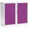 New RETIF Armoire Monobloc Fun 2 Tab. Blanc Rideaux Prune