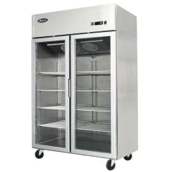 Best RETIF Armoire R Frig R E Positive Double Porte Vitr E Froid Ventil Sur Roulettes