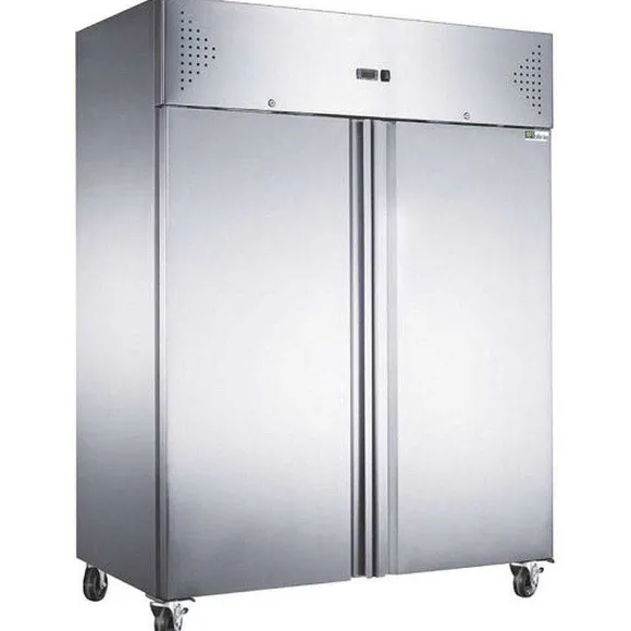 Store RETIF Armoire R Frig R E Vitr E Double Porte 1200L Froid N Gatif Ventil S/Roulettes