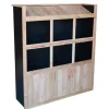 Flash Sale RETIF Armoire Vin Basse Noire 6 Casiers + Habillage Bois Massif Clair 120X37X142Cm
