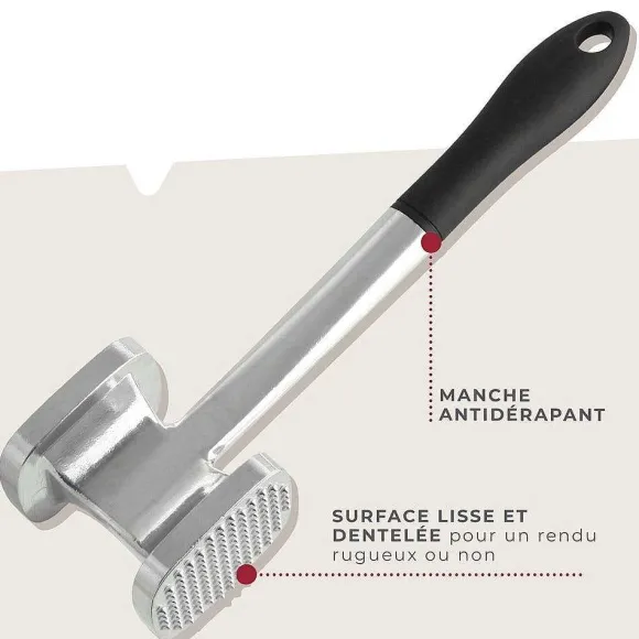 Flash Sale RETIF Attendrisseur Viande En Aluminium 28Cm Fackelmann Basic