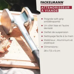 Flash Sale RETIF Attendrisseur Viande En Aluminium 28Cm Fackelmann Basic
