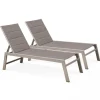 Shop RETIF Bain De Soleil Noum A Taupe Aluminium Textil Ne 169X65X103 Cm- Par 2