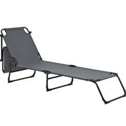 Online RETIF Bain De Soleil Transat Chaise Longue Pliable Avec Pare Soleil Acier Pvc Polyes
