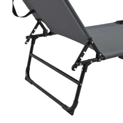 Online RETIF Bain De Soleil Transat Chaise Longue Pliable Avec Pare Soleil Acier Pvc Polyes