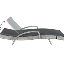 Best RETIF Bain De Soleil Transat Meuble Jardin 5 Positions Gris