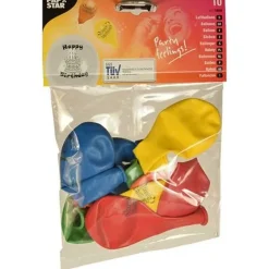 Best RETIF Ballon 22 Cm Couleurs Assorties ''Happy Birthday'' Par 150