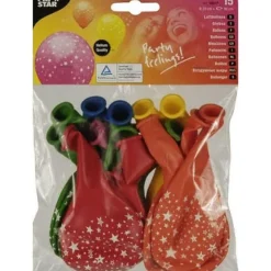 Best RETIF Ballon 29 Cm Couleurs Assorties ''Stars'' Par 180