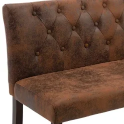 Hot RETIF Banc Banquette 120Cm Marron Similicuir Daim