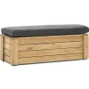 Clearance RETIF Banc Coffre Rangement Avec Coussin Et Roues Eco Pin Vieilli 40X120X47 Cm