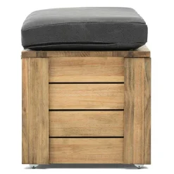 Clearance RETIF Banc Coffre Rangement Avec Coussin Et Roues Eco Pin Vieilli 40X120X47 Cm