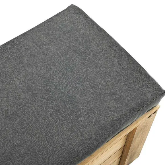 Clearance RETIF Banc Coffre Rangement Avec Coussin Et Roues Eco Pin Vieilli 40X120X47 Cm