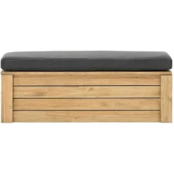 Clearance RETIF Banc Coffre Rangement Avec Couvercle Et Coussin Eco Pin Vieilli 40X120X46 Cm