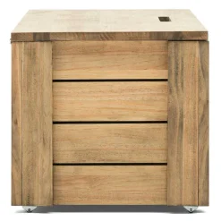 Discount RETIF Banc Coffre Rangement Avec Couvercle Et Roues Eco Pin Vieilli 40X120X37 Cm