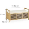 Discount RETIF Banc De Rangement En Bois De Noyer Banquette Assise Coffre De Rangement Meuble