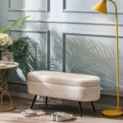 Hot RETIF Banc Design Scandinave + Rangement Pieds M Tal 95X36X46Cm