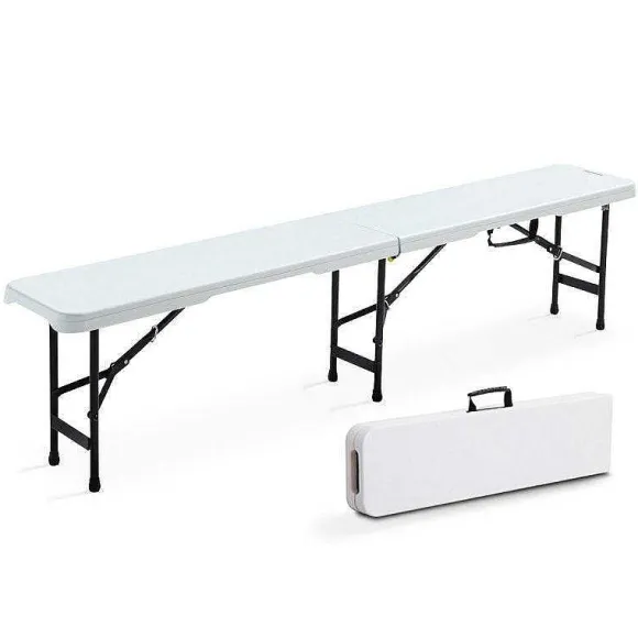 Cheap RETIF Banc Pliant 3 Pers. Hdpe Blanc +Lock System Rekkem 182X27,8X43 Cm