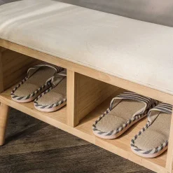 Fashion RETIF Banc Style Boheme En Bois Et Cannage