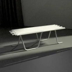 Best RETIF Banc Tubulaire L130 X P 43 X H 40 Cm Blanc Mat