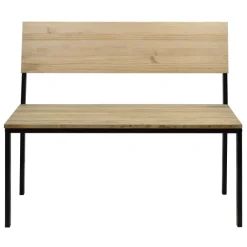 New RETIF Banc/Banquette Icub. D Montable Avec Dossier 100Cm Industriel Vintage Noir