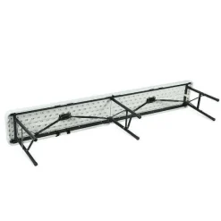 Fashion RETIF Bancs Pliants Blanc Acier Hdpe 180X30X45 Cm- Par 10