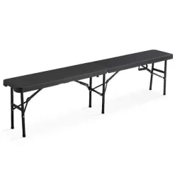 Discount RETIF Bancs Pliants Noir Acier Hdpe 180X30X45 Cm- Par 10