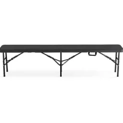 Discount RETIF Bancs Pliants Noir Acier Hdpe 180X30X45 Cm- Par 10