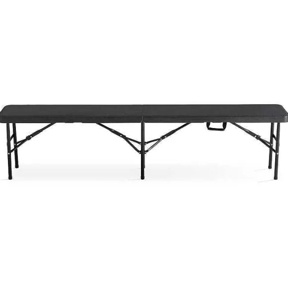 Discount RETIF Bancs Pliants Noir Acier Hdpe 180X30X45 Cm- Par 10