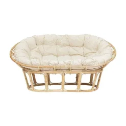 Clearance RETIF Banquette 2 Places En Rotin Et Coussin En Coton 170X108Cm