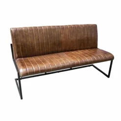 Sale RETIF Banquette Bistro Cuir M Dium Brown- L:160 X P53.5 Xh 87 Assise H49