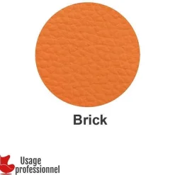 Sale RETIF Banquette Design - Capucine Orange Brique - Dossier Rapport - Pieds Alu Bross