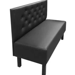 Cheap RETIF Banquette D'Int Rieur Cordoue Avec Dossier Boutonn En Simili Cuir Noir