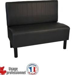 Cheap RETIF Banquette Style Bistrot - Country Noire - Piqure Sur Dossier