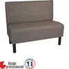 Shop RETIF Banquette Style Bistrot - Country Taupe - Piqure Sur Dossier