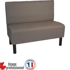 Shop RETIF Banquette Style Bistrot - Country Taupe - Piqure Sur Dossier