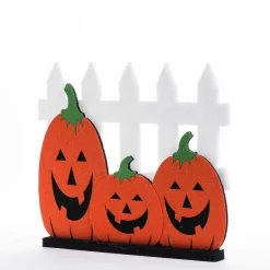 Online RETIF Barri Re Citrouilles En Ouate Orange Et Blanc L 50 X H 42 Cm