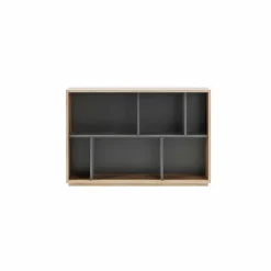 Cheap RETIF Biblioth Que M Lamine Ch Ne Clair-Gris Graphite Nack 80X119X32Cm