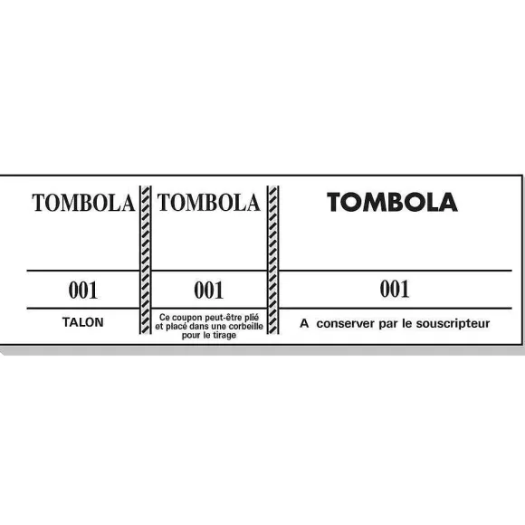 Hot RETIF Bloc Tombola 100 Fllets Num Rot S De 3 Volets Ft 4,8X15Cm Assortisx100