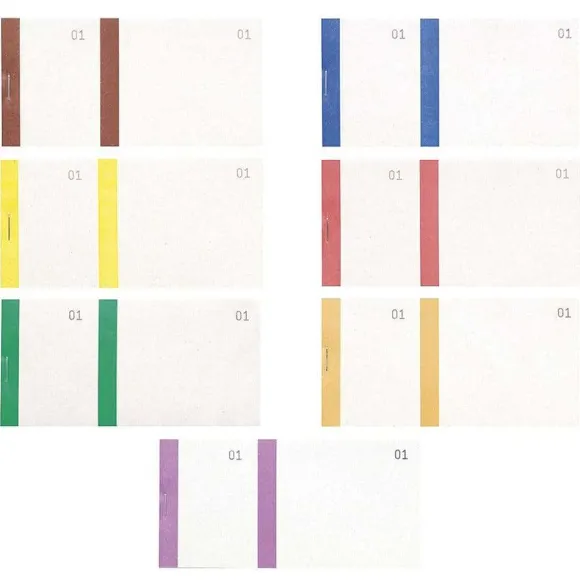 Fashion RETIF Bloc Vendeur 100 Fllets Double Num Rotage Ft 6,6X13,5Cm Bande Assortiex50
