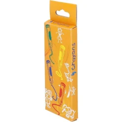 Store RETIF Bo Te De 4 Crayons Cire De Couleurs 9X3,4X1Cm - Par 48