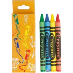 Store RETIF Bo Te De 4 Crayons Cire De Couleurs 9X3,4X1Cm - Par 48