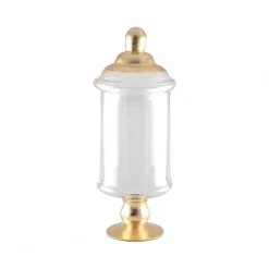 Clearance RETIF Bonbonniere Transparente Avec Couvercle Dore
