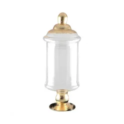 Clearance RETIF Bonbonniere Transparente Avec Couvercle Dore