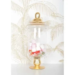 Clearance RETIF Bonbonniere Transparente Avec Couvercle Dore